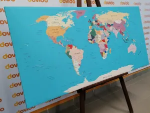 Obraz mapa sveta s názvami