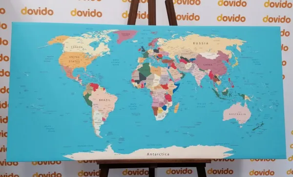 Obraz mapa sveta s názvami