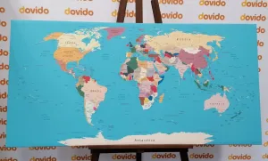 Obraz mapa sveta s názvami