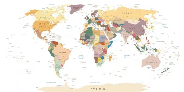 Obraz mapa s názvami