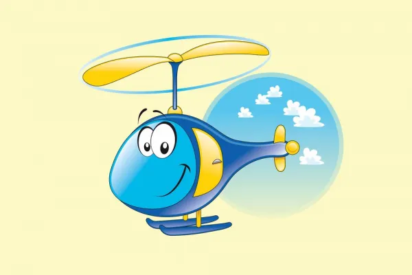 Obraz helikoptéra v oblakoch