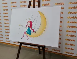 Obraz kúzelná víla na mesiaci