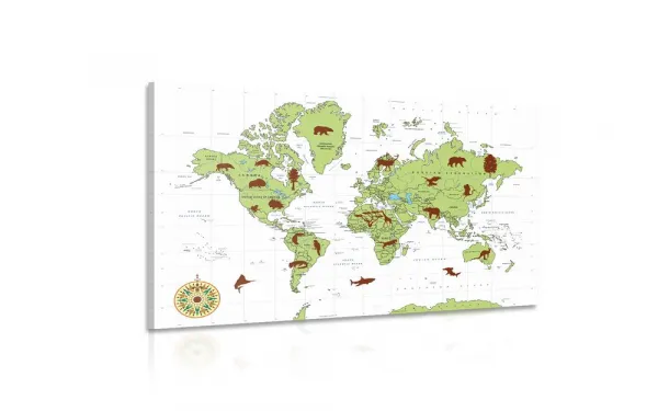Obraz mapa so zvieratami