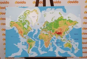 Obraz na korku klasická mapa sveta