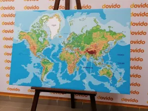 Obraz na korku klasická mapa sveta