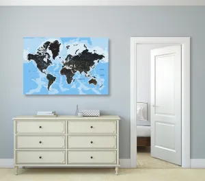 Obraz moderná mapa sveta