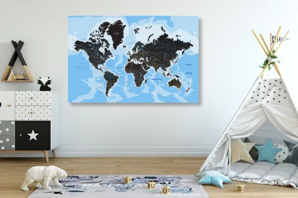 Obraz moderná mapa sveta