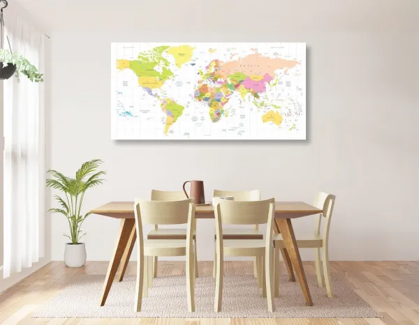 Obraz mapa na bielom pozadí