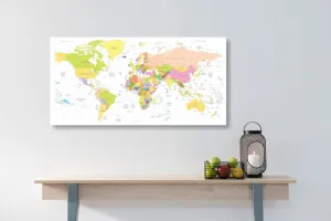 Obraz mapa na bielom pozadí