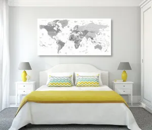 Obraz šedá mapa na bielom pozadí