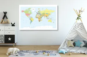 Obraz klasická mapa s bielym okrajom