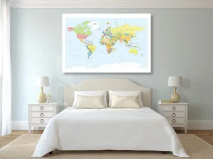 Obraz klasická mapa s bielym okrajom