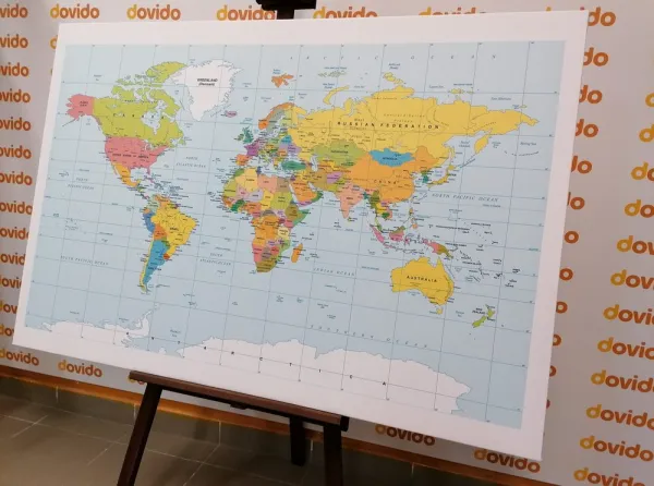 Obraz klasická mapa s bielym okrajom