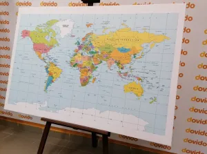 Obraz klasická mapa s bielym okrajom