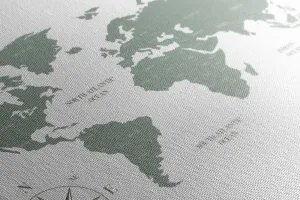 Obraz decentná mapa v zelenom prevedení
