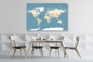 Obraz štýlová vintage mapa sveta