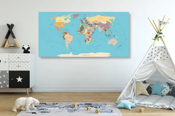 Obraz mapa sveta s názvami