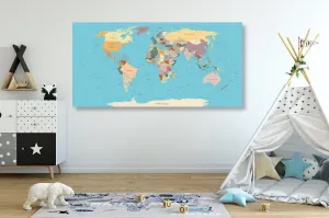 Obraz mapa sveta s názvami