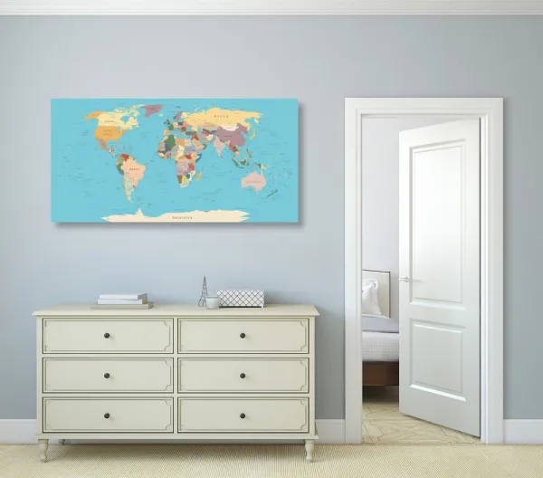 Obraz mapa sveta s názvami