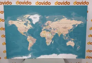 Obraz štýlová vintage mapa sveta