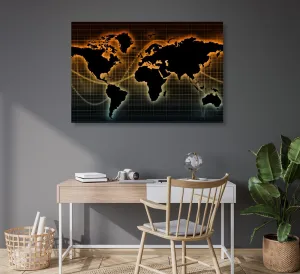 Obraz mapa s originálnym pozadím