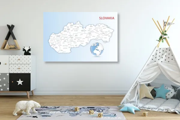 Obraz mapa Slovenskej republiky