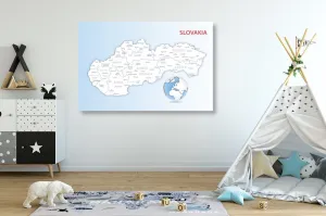 Obraz mapa Slovenskej republiky