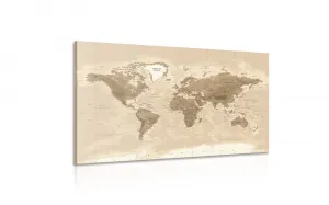 Obraz nádherná vintage mapa sveta