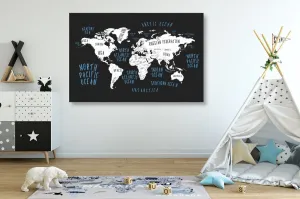 Obraz mapa sveta v modernom prevedení
