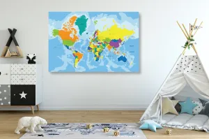 Obraz farebná mapa sveta
