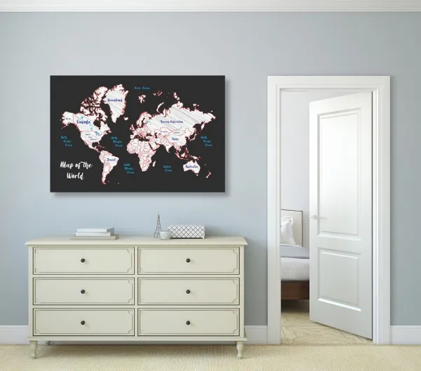 Obraz jedinečná mapa sveta