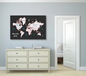 Obraz jedinečná mapa sveta