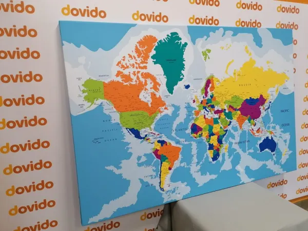 Obraz farebná mapa sveta