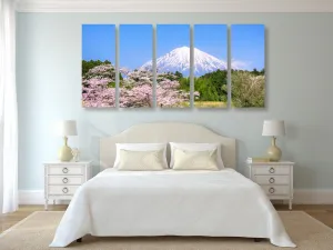 5-dielny obraz sopka Fuji