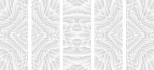 5-dielny obraz s kaleidoskopovým vzorom