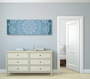 Obraz meditačná Mandala na modrom pozadí