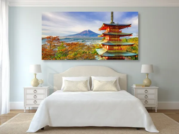 Obraz výhľad na Chureito Pagoda a horu Fuji