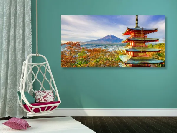 Obraz výhľad na Chureito Pagoda a horu Fuji