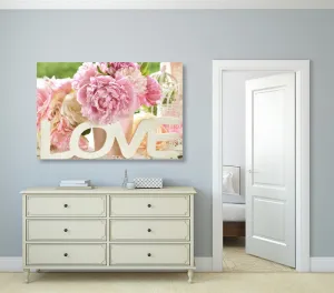 Obraz s romantickým nápisom Love