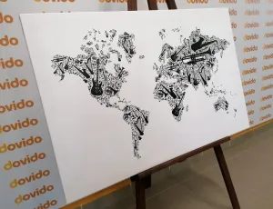 Obraz hudobná mapa sveta v inverznej podobe