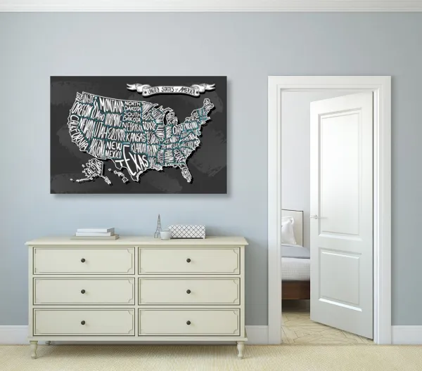 Obraz moderná mapa USA