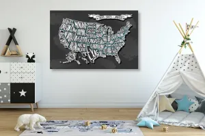 Obraz moderná mapa USA