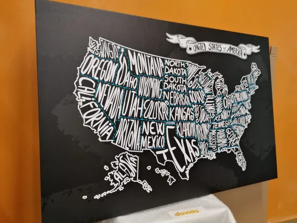 Obraz moderná mapa USA
