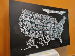 Obraz moderná mapa USA