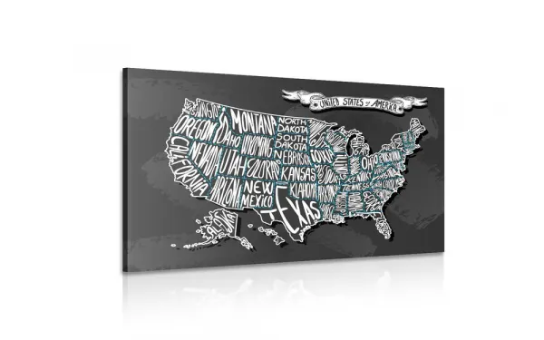 Obraz moderná mapa USA