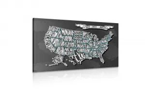 Obraz moderná mapa USA