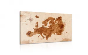 Obraz retro mapa Európy