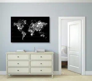 Obraz hudobná mapa sveta