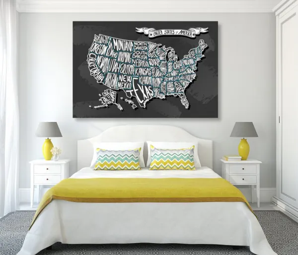 Obraz moderná mapa USA