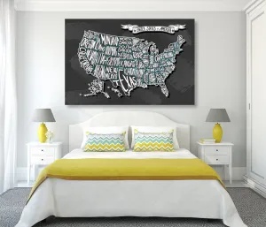 Obraz moderná mapa USA